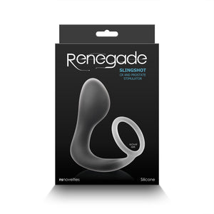 Renegade Slingshot - Anal Plug with Cock Ring - Black