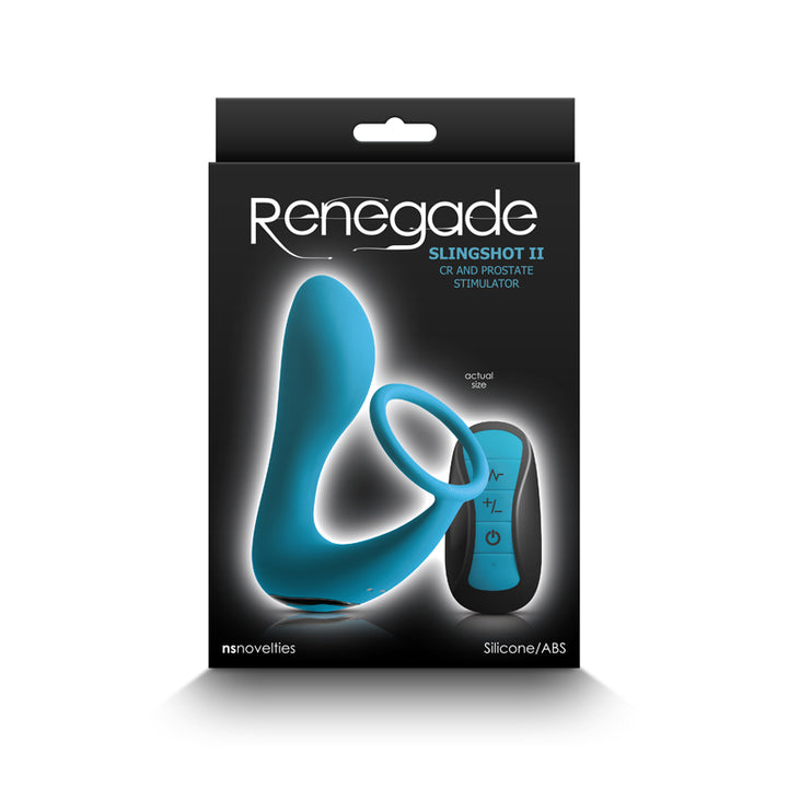 Renegade Slingshot II - Cock Ring/Prostate Massager with Remote - Teal