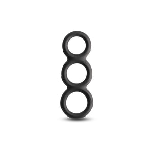 Renegade Threefold Cock & Balls Rings - Black
