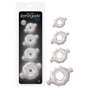Renegade Vitality Rings - Clear Cock Rings - Set of 4 Sizes