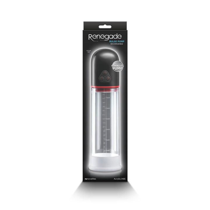 Renegade Bulge Powered Penis Pump - Clear