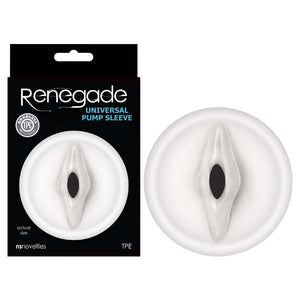 Renegade Universal Pump Sleeve - Clear Vagina-Shaped Penis Pump Sleeve