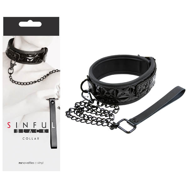 Sinful - Black Collar and Leash