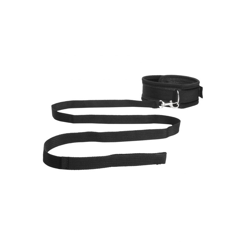 OUCH! Velvet & Velcro Adjustable Collar - Black