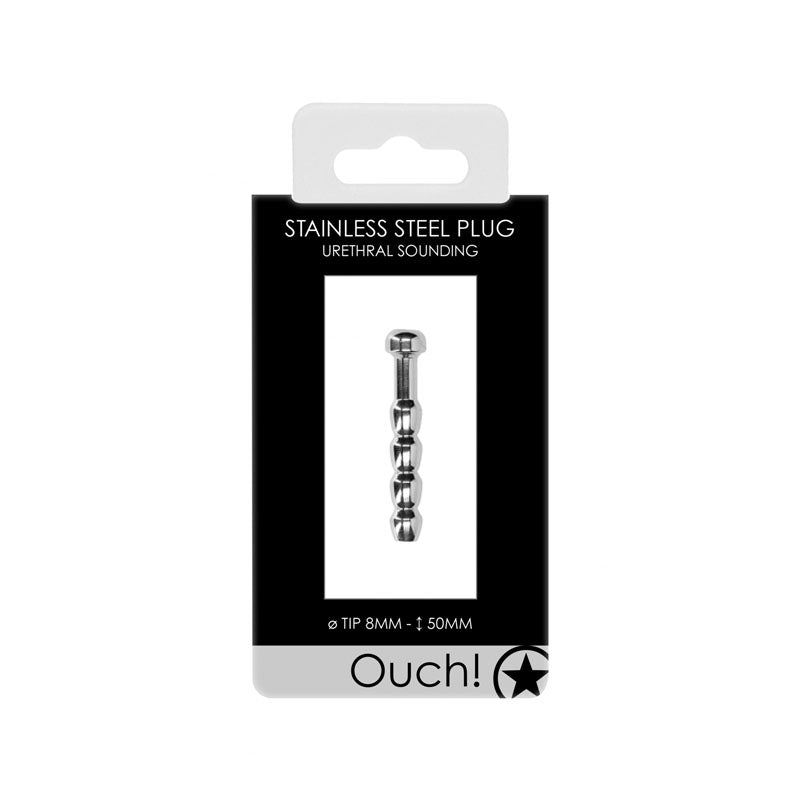 OUCH! Urethral Sounding - 8mm Metal Plug