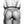 OUCH! Black & White Bonded Leather Hand Cuffs with Handle - Black
