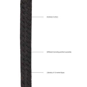 OUCH! Black & White Japanese Rope 10 metres - Black