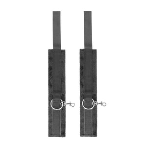 OUCH! Black & White Velcro Hogtie with Hand and Ankle Cuffs - Black
