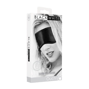 OUCH! Black & White Satin Eye-Mask - Black