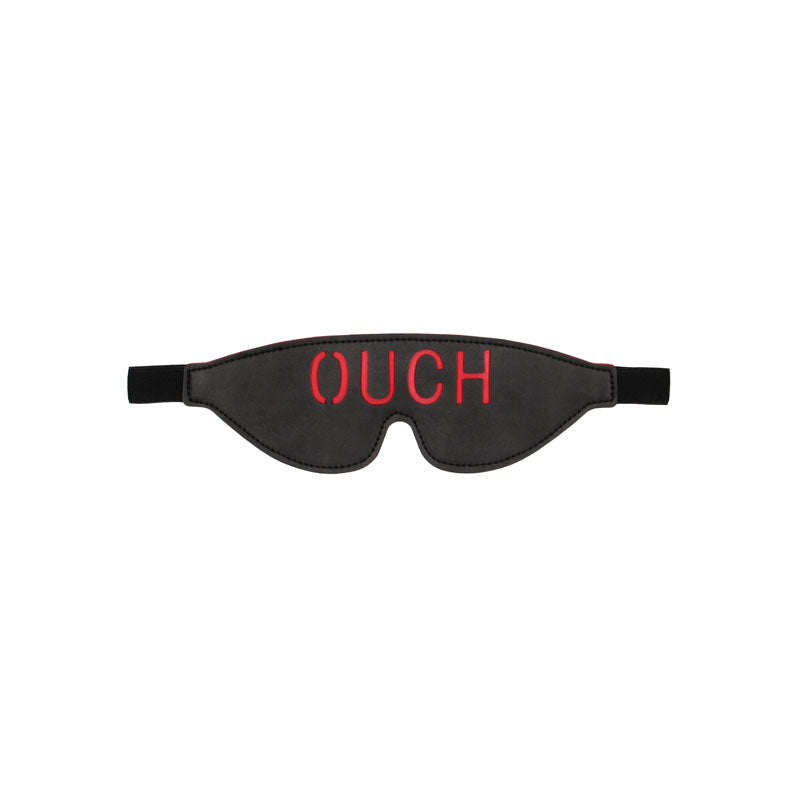 OUCH! Black & White Bonded Leather Eye-Mask ''Ouch''