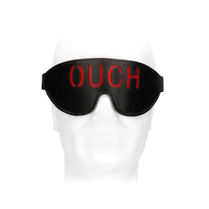 OUCH! Black & White Bonded Leather Eye-Mask ''Ouch''