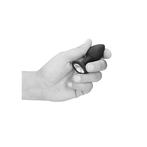 OUCH! Black & White 7.3cm Butt Plug with Removable Jewel - Black