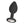 OUCH! Black & White 7.3cm Butt Plug with Removable Jewel - Black
