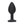 OUCH! Black & White 7.3cm Butt Plug with Removable Jewel - Black