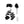 Ouch! Black & White Bed Bindings Kit - 6 Piece Set