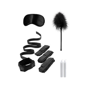Ouch! Black & White Bed Bindings Kit - 6 Piece Set