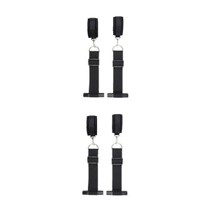 Ouch! Black & White Door Bondage Kit - Black