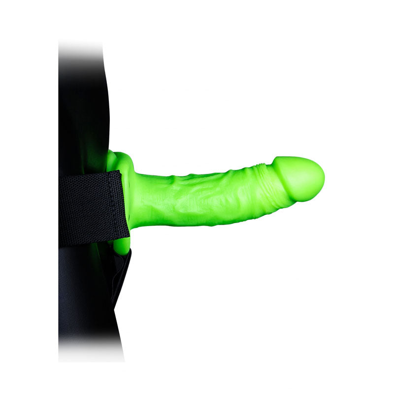 Ouch! Glow In The Dark Realistic 6 Inch Hollow Strap-on Harness