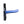 Ouch! Textured Curved 8 Inch Hollow Strap-On -Metallic Blue