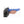 Ouch! Textured Curved 8 Inch Hollow Strap-On -Metallic Blue
