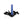 Ouch! Textured Curved 8 Inch Hollow Strap-On -Metallic Blue
