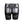 Ouch! Textured Curved 8 Inch Hollow Strap-On -Metallic Blue
