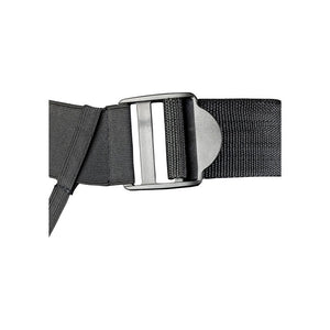Ouch! Textured Curved 8 Inch Hollow Strap-On -Metallic Blue