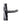 Ouch! Textured Curved 8 Inch Hollow Strap-On - Gunmetal Grey