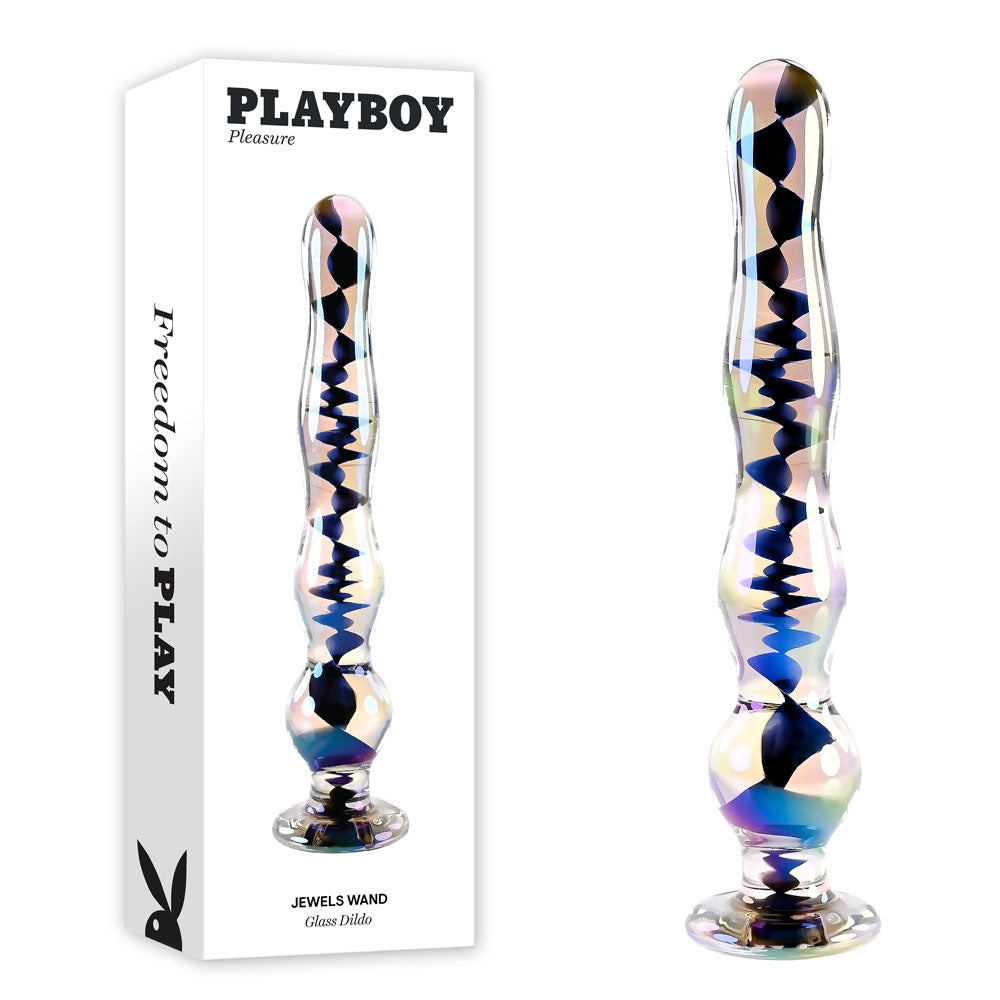 Playboy Pleasure Jewels Wand Glass Dildo