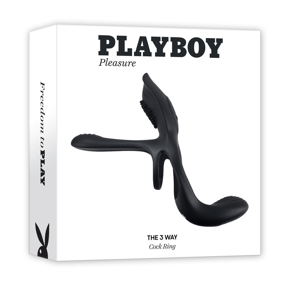 Playboy Pleasure The 3 Way - Vibrating Cock Ring with Remote