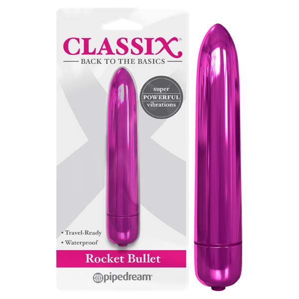 Classix Rocket Bullet - Metallic Pink 8.9 cm Bullet