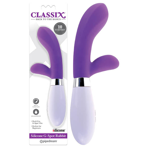 Classix Silicone G-Spot Rabbit - Purple 20.3 cm (8'') Rabbit Vibrator