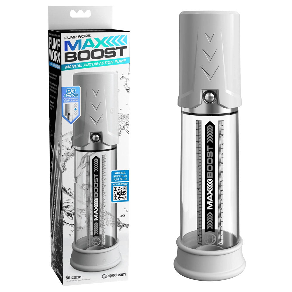 Pump Worx Max Boost - White Penis Pump