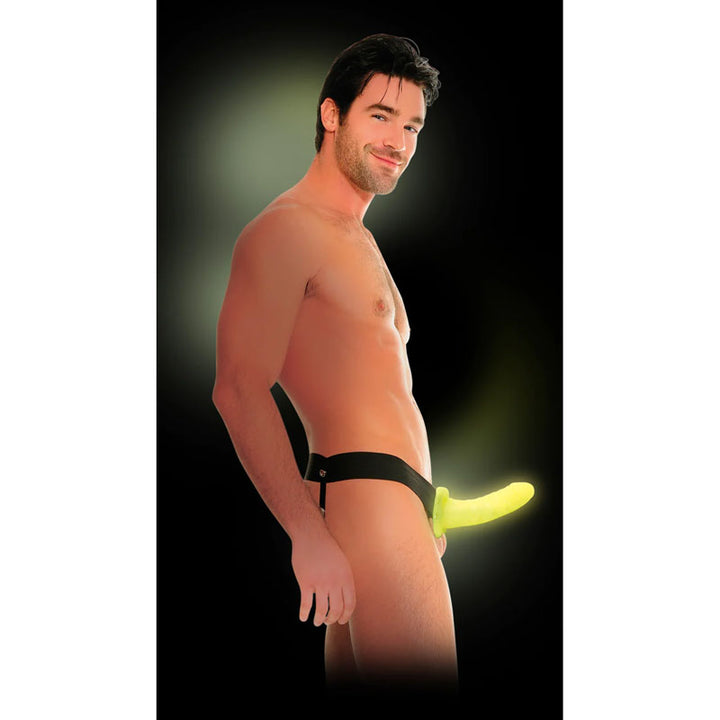 For Him or Her Hollow Strap-On - Glow in the Dark Dildo