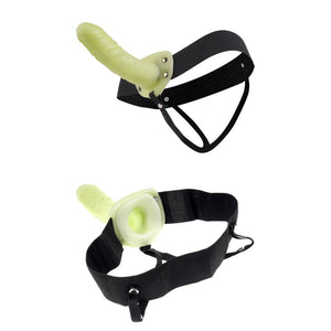 For Him or Her Hollow Strap-On - Glow in the Dark Dildo