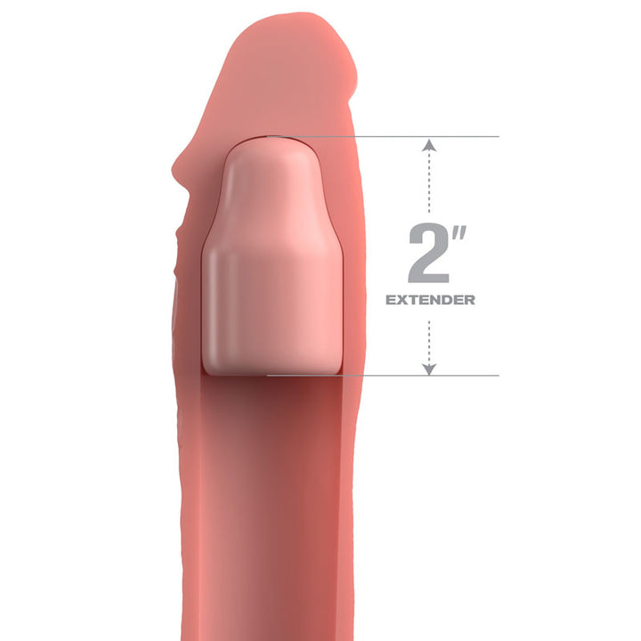 Fantasy X-Tensions Elite 2 Inch Silicone Extension with Strap - Flesh