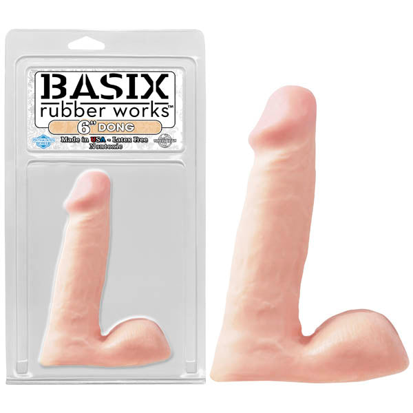 Basic Rubber 6 Inch Flesh Dong