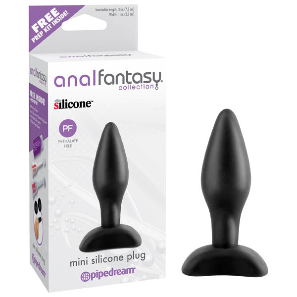 Anal Fantasy Mini Silicone Plug - Black