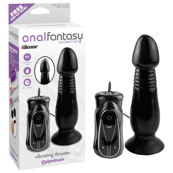 Anal Fantasy Collection Vibrating Thruster - Black 14 cm (5.5'') Vibrating Anal Dong