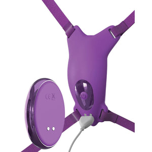 Fantasy For Her Ultimate Butterfly Strap-On Stimulator - Purple