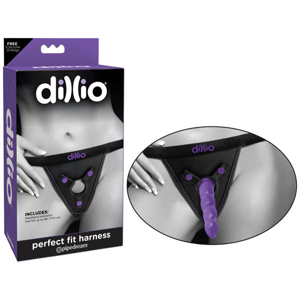 Dillio Perfect Fit Harness - Black/Purple (No Probe Included)