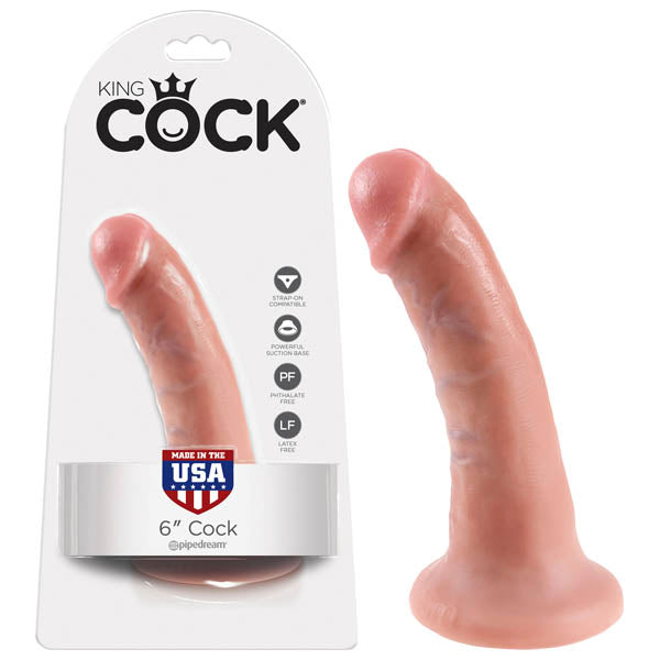 King Cock 6'' Cock - Flesh 15.2 cm (6'') Realistic Dong