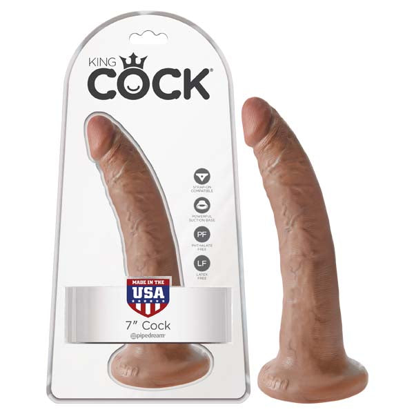 King Cock 7'' Cock - Tan 17.8 cm (7'') Realistic Dong