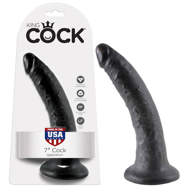 King Cock 7 Inch Black Cock Dong