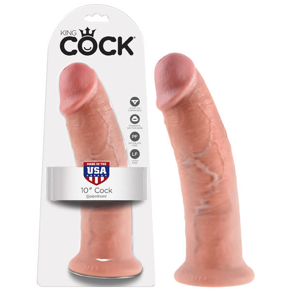 King Cock 10 In. Cock Dildo - Flesh
