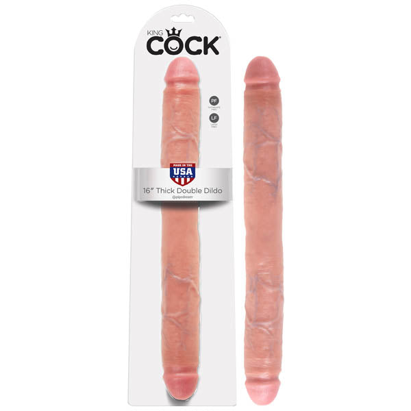 King Cock 16-Inch-Thick Double Dildo - Flesh