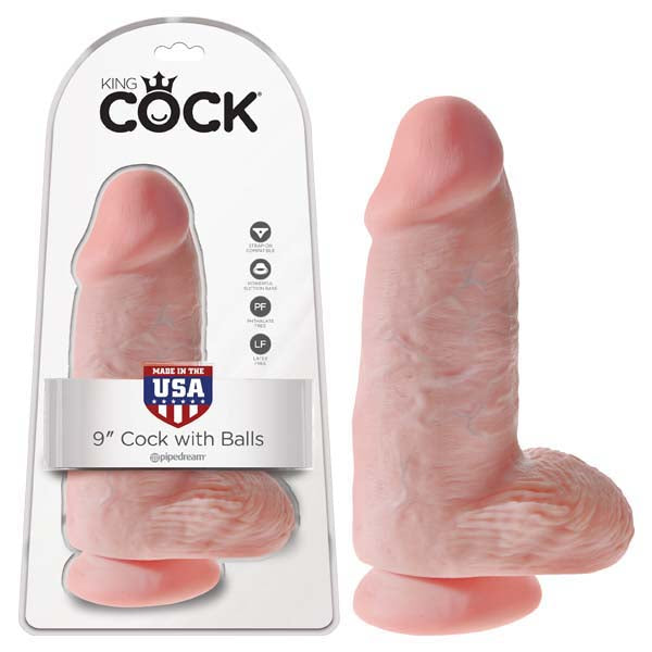 King Cock Chubby 9 Inch Realistic Dong - Flesh