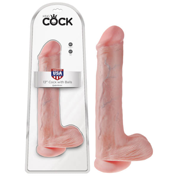 King Cock 13'' Cock with Balls - Flesh 33 cm Dong