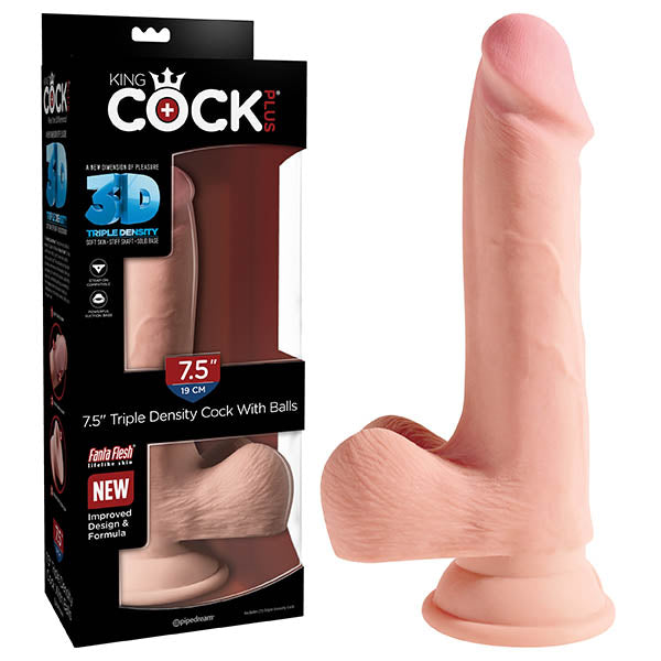 King Cock Plus 7.5 Inch Triple Density Cock with Balls