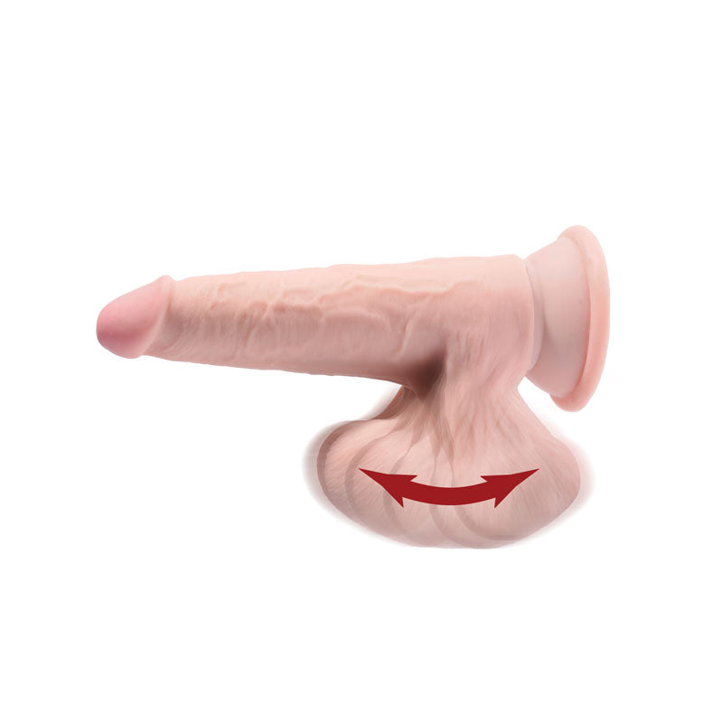 King Cock Plus 9 Inch 3D Cock with Swinging Balls - Flesh